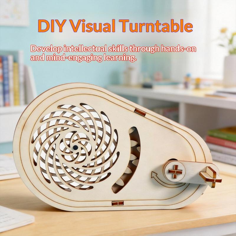 Science Project - STEM DIYプロジェクト向け木製錯視スピナーキットで科学学習を強化