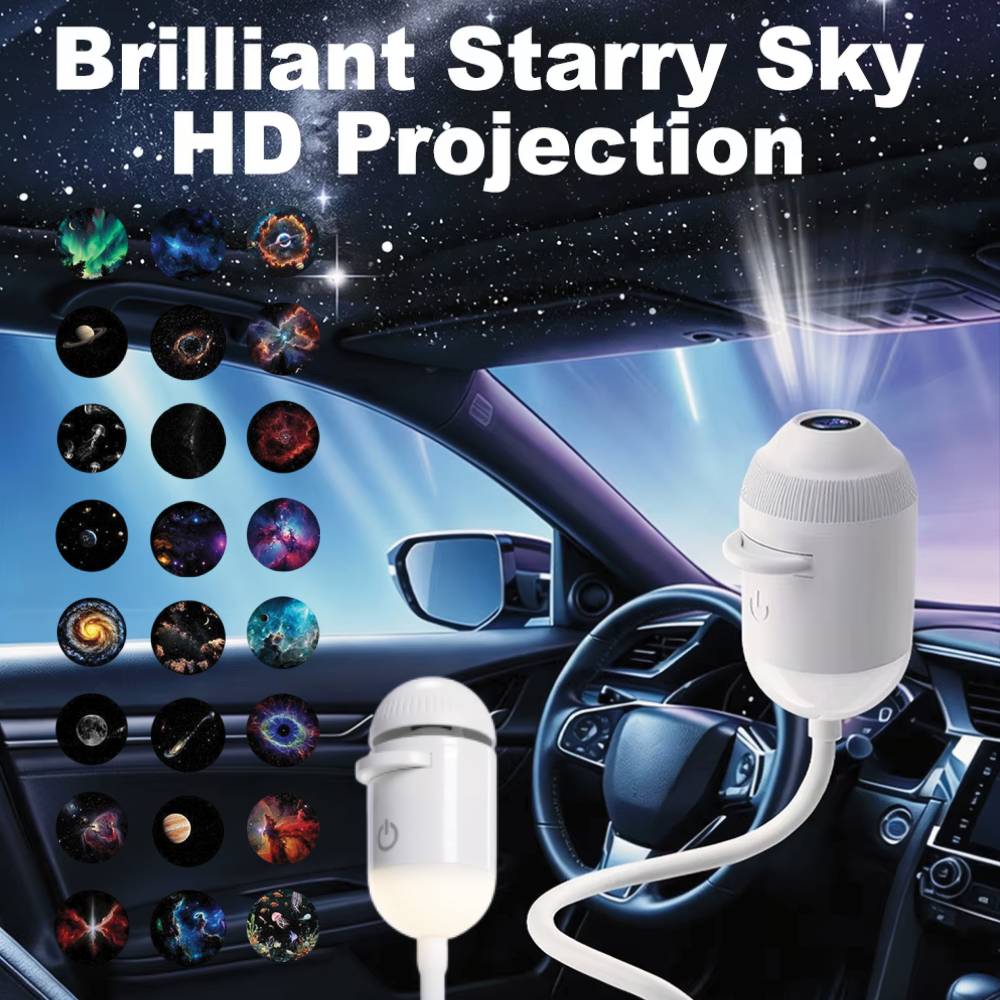Planetarium Projector Home - USBミニギャラクシースタープロジェクター、マルチ投影フィルム付き、星空空間雰囲気ナイトライト、子供用車内/家庭装飾