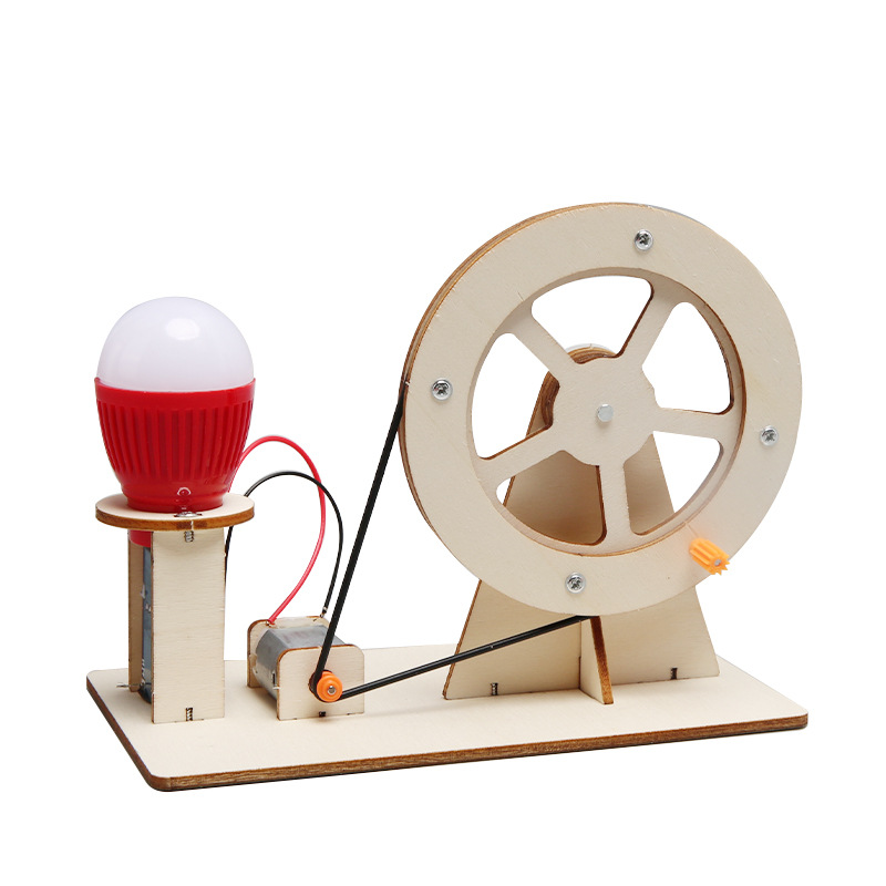 Science Project - ミニ DIY ハンドクランク発電機電球 STEM 科学実験キット教育モデル子供のための子供学習プロジェクトギフト