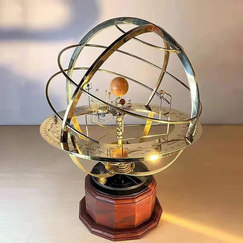 Solar System Orrery - グランドオーレリー太陽系模型 金属製機械式太陽系模型 天文学コレクションギフト オフィス装飾用