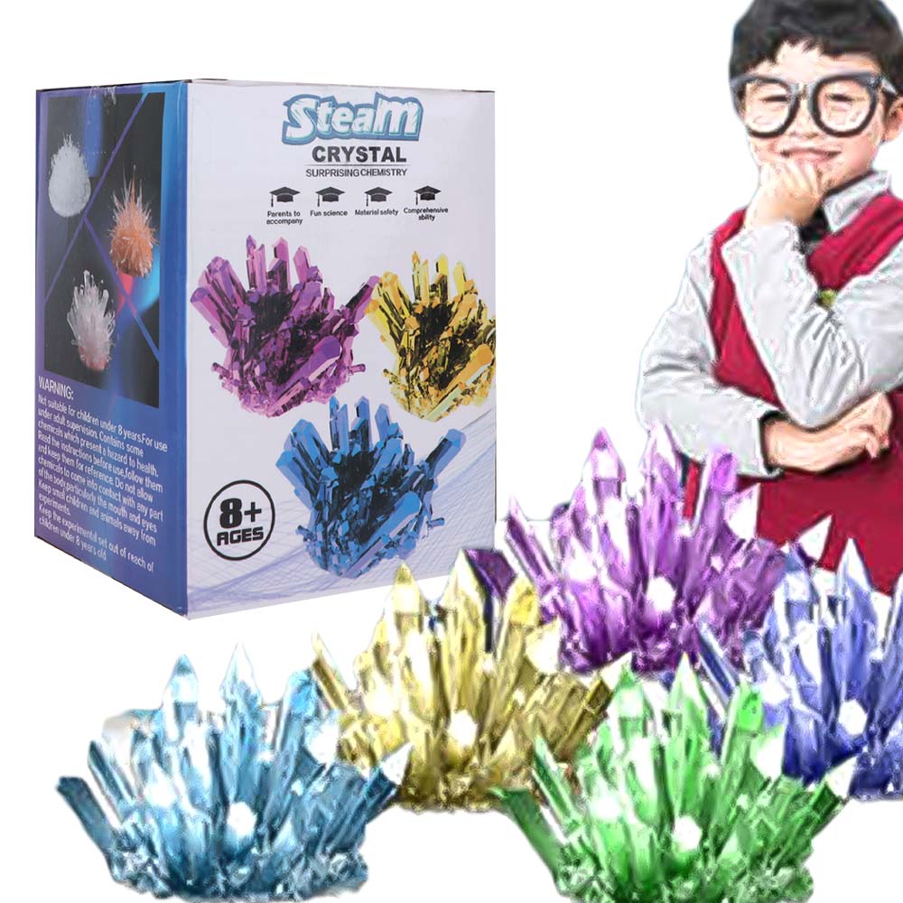 Crystal Growing Kit - クリスタルを育てる クリスタル育成科学キット カラフルなクリスタル 育てやすい 科学実験 おもちゃ