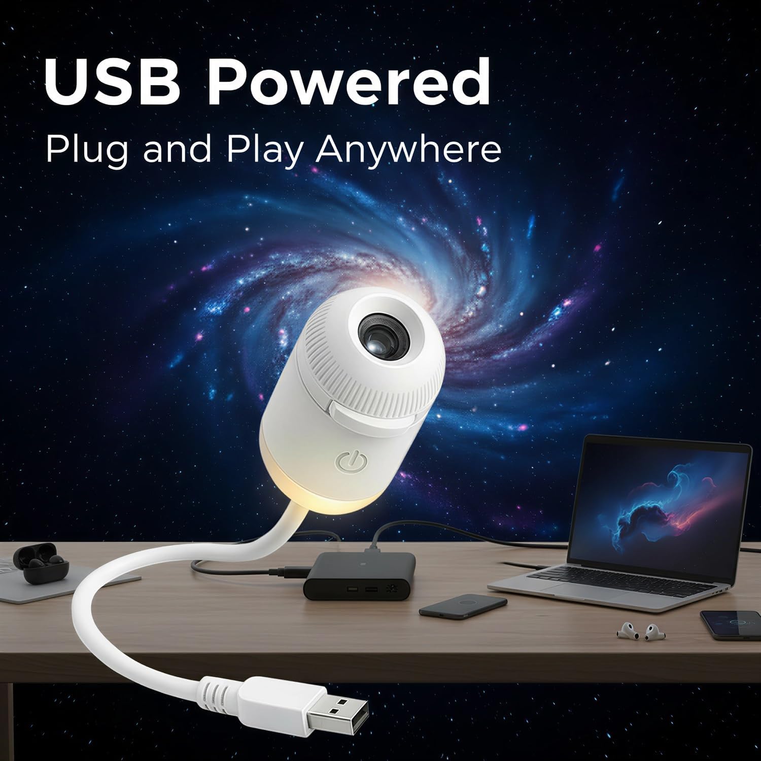 Planetarium Projector Home - ギャラクシープロジェクターナイトライト、スタープロジェクターUSB LED星空天井ランプディスク360 ° 室内用調整可能なプラネタリウム