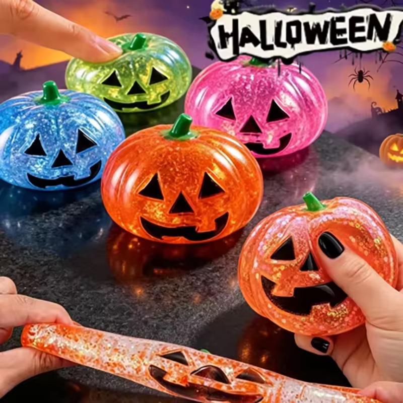Crystal Growing Kit - ハロウィン パンプキン マルトース ストレスボール スクイッシーおもちゃ ソフトストレスボール