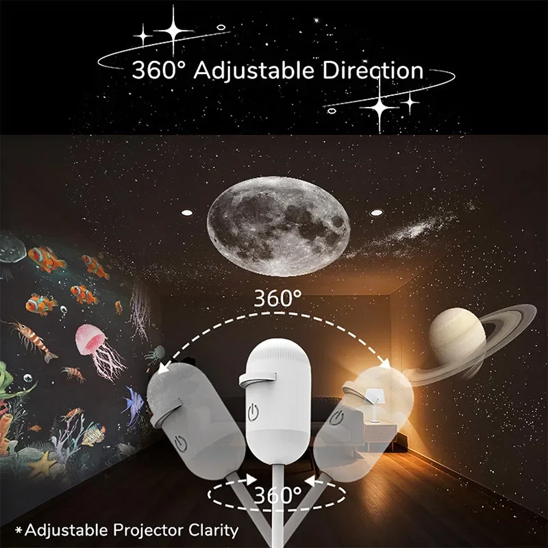 2-in-1回転式ギャラクシー星空・夕焼けプロジェクターラン - Planetarium Projector Home のレビューと価格