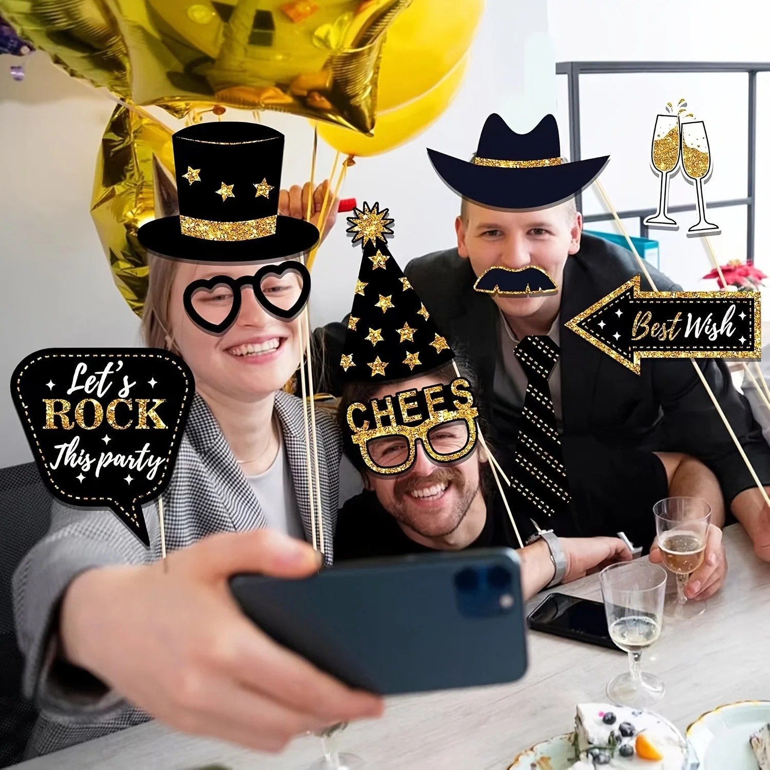 誕生日フォトブース小道具36個、ハッピーバースデー小道具、誕 - Science Of Happiness のレビューと価格
