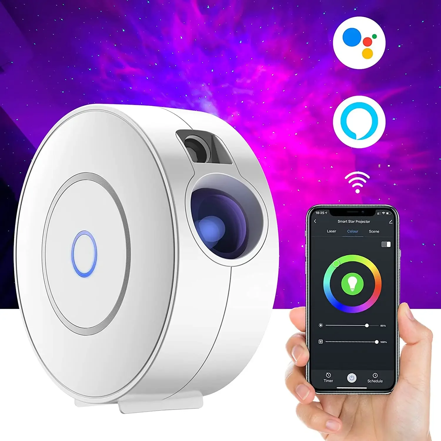 Tuya WiFi インテリジェントオーロラギャラクシー星空 - Planetarium Projector Home のレビューと価格