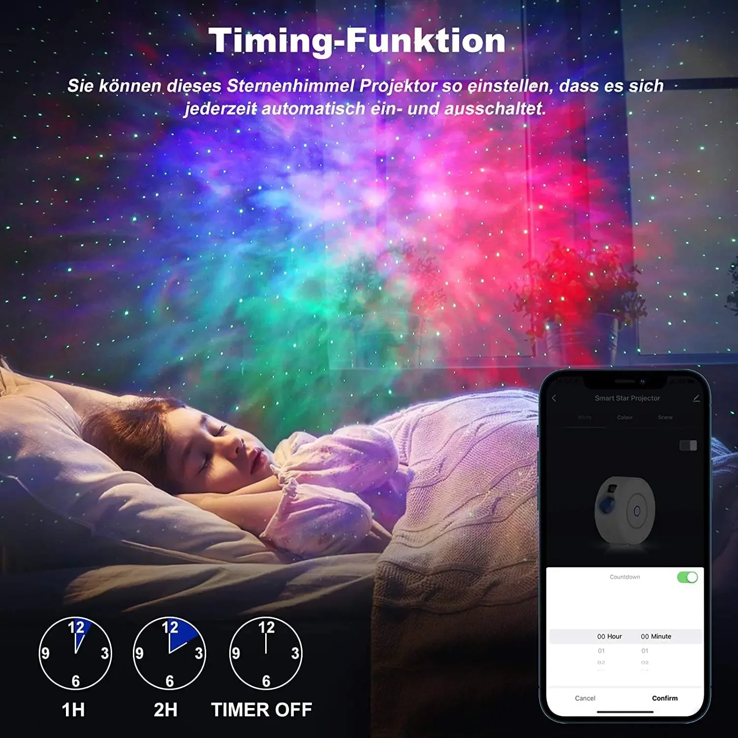 Tuya WiFi インテリジェントオーロラギャラクシー星空 - Planetarium Projector Home のレビューと価格