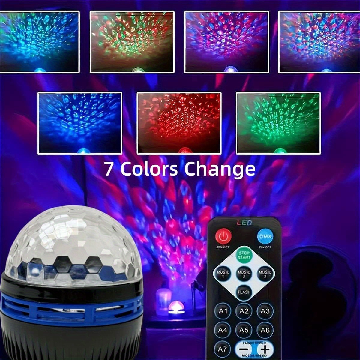 7モードRGB星空銀河オーシャンウェーブプロジェクターライト - Planetarium Projector Home のレビューと価格
