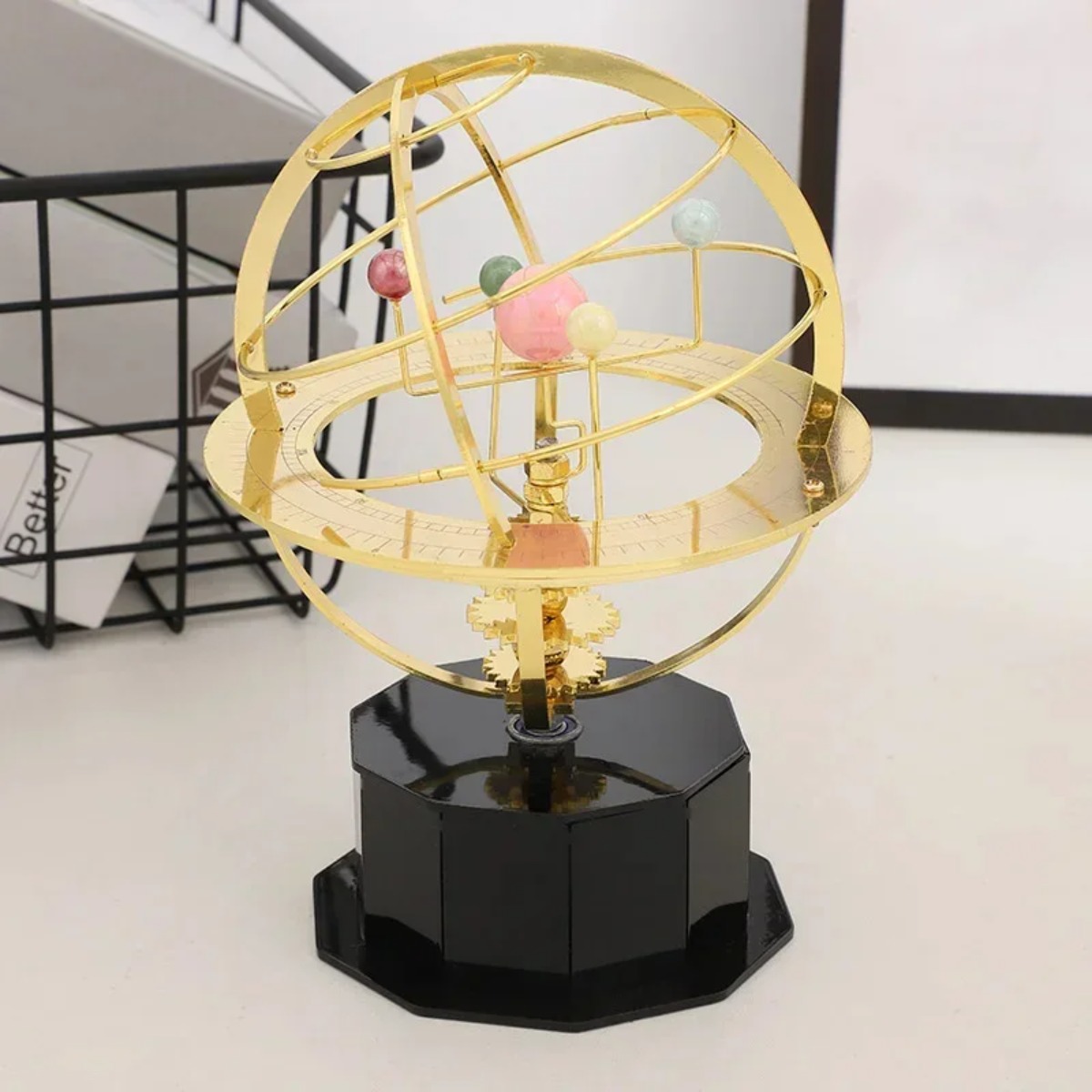 機械式太陽系模型 金属製オーレリー デスクデコレーション キ - Solar System Orrery のレビューと価格