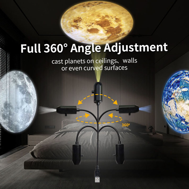 LED スターギャラクシープロジェクターランプ月地球壁装飾切 - Planetarium Projector Home のレビューと価格