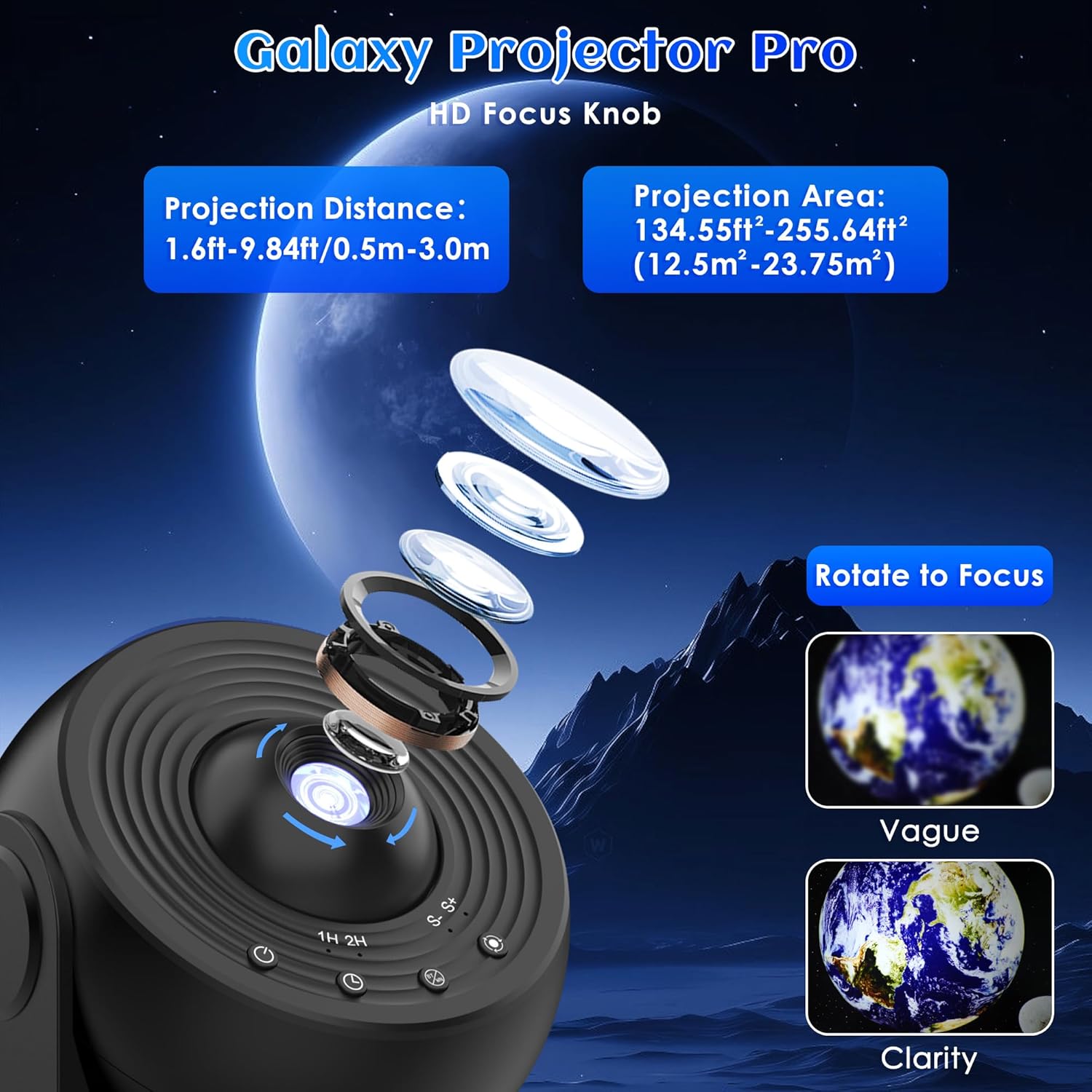 スタープロジェクター ギャラクシープロ ナイトライト 4K  - Planetarium Projector Home のレビューと価格